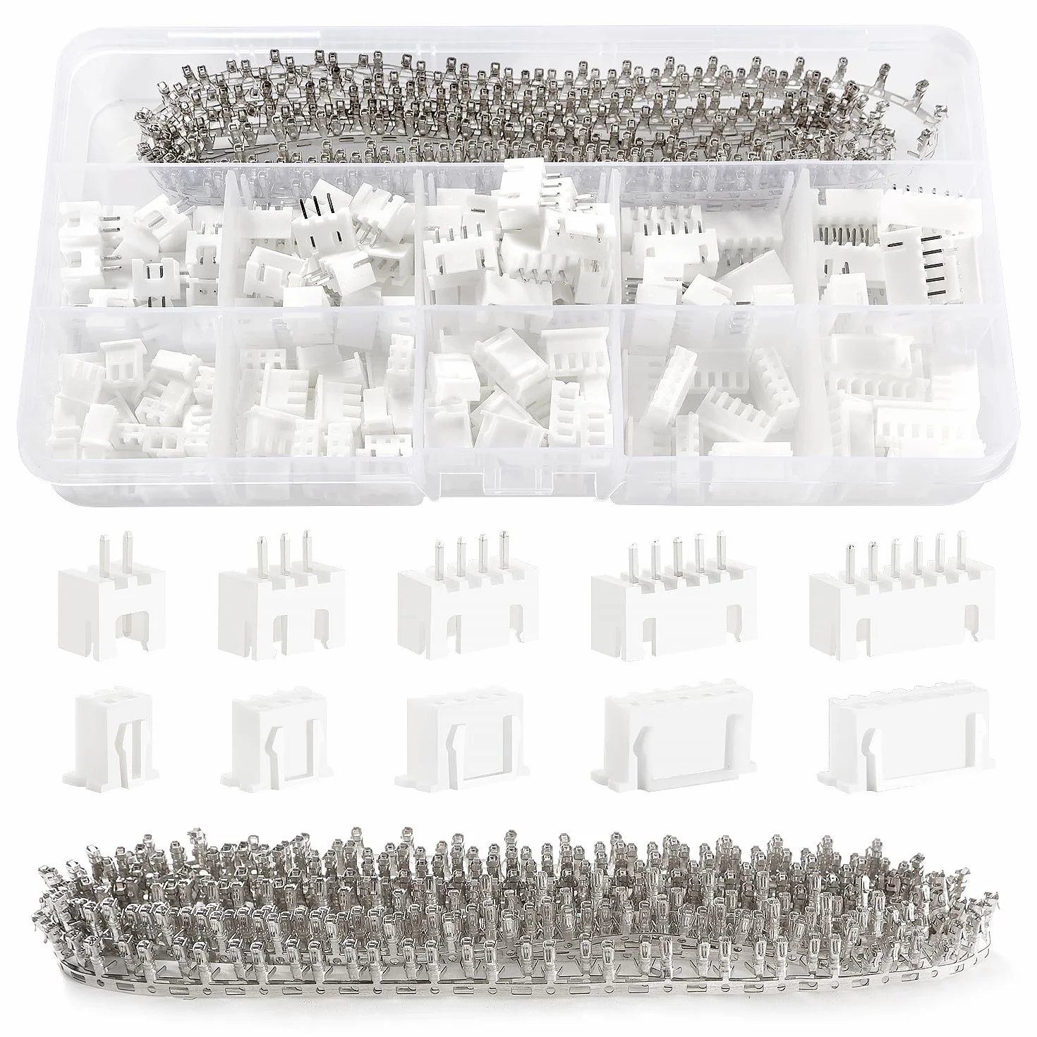 YIXISI 460 Sztuk 2/3/4/5/6-pinowy Zestaw Złączy JST 2.54mm, Złącze Kabla Adaptera JST-XH, Złącze Męskie i Żeńskie-JST