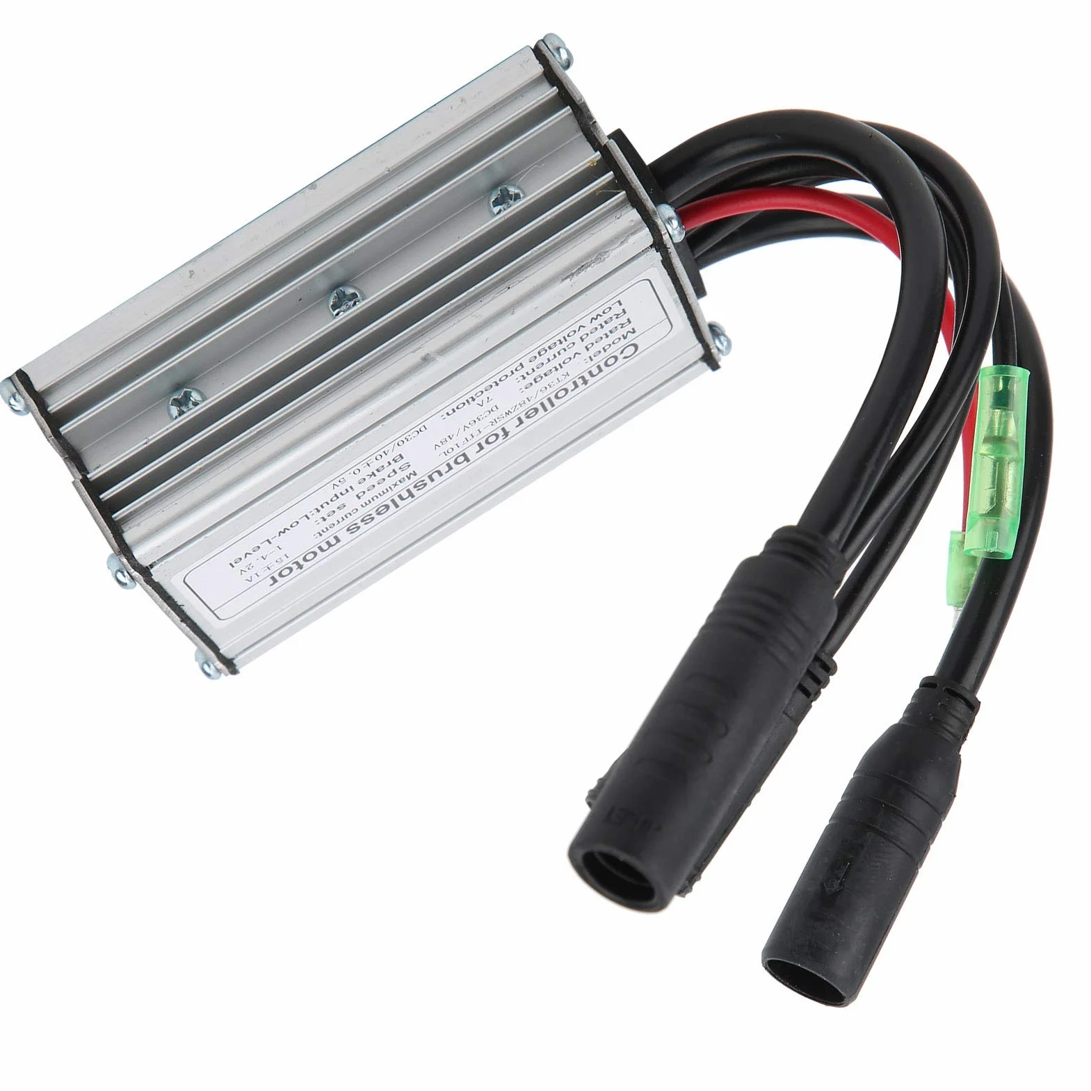 36 V/48 V elektryczny kontroler rowerowy, 8,2 x 5,33 cm, 3,2 x 2,1", 6 rurek 36/48 V KT do 15 A, wodoodporny sterownik silnika z linią świetlną, do rowerów i skuterów elektrycznych