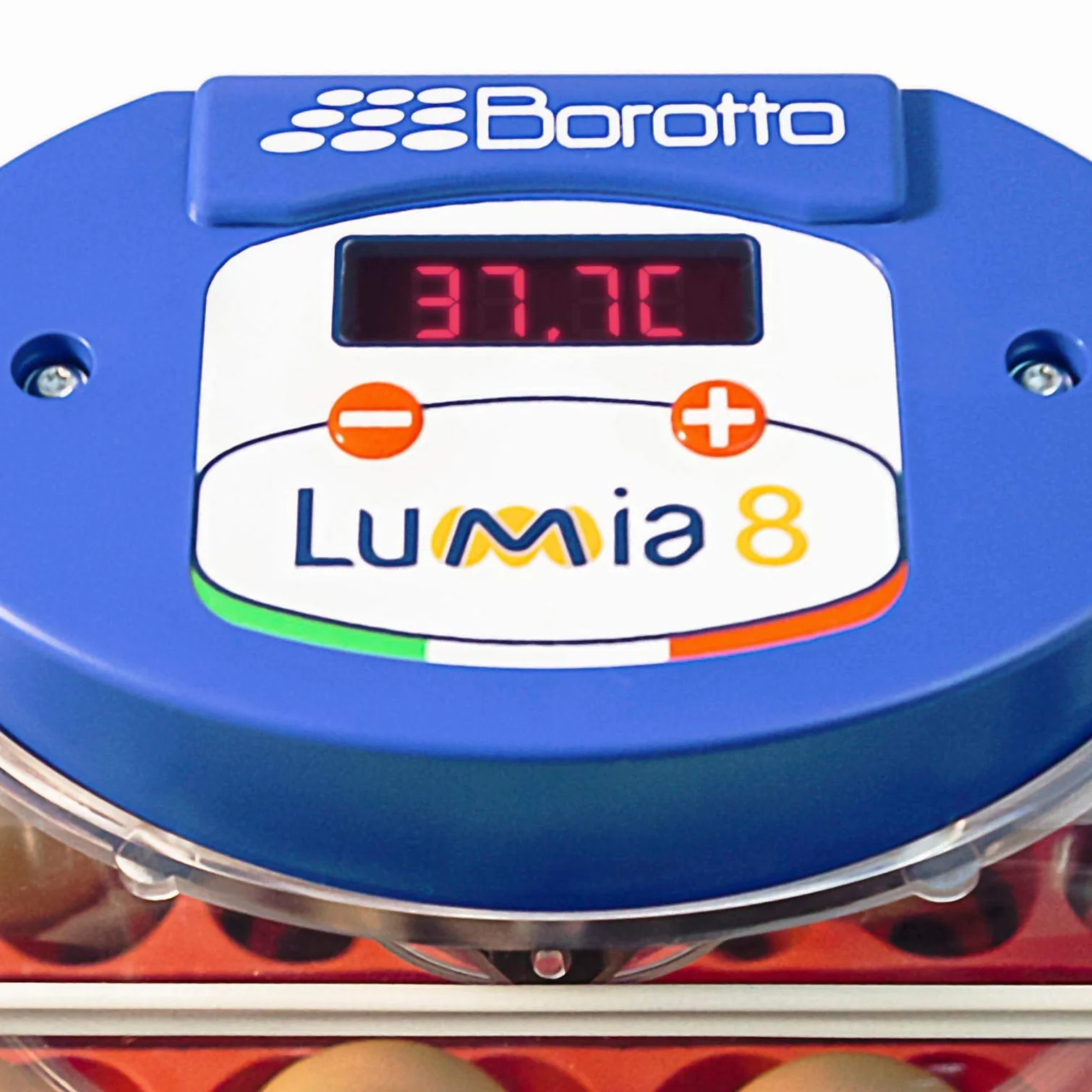 Borotto Lumia 8 Expert | automatyczny automat do wylęgania 8 jajek lub 32 małych z automatycznym mechanizmem obracania jaj, regulacja temperatury, automatyczny nawilżacz powietrza Sirio |