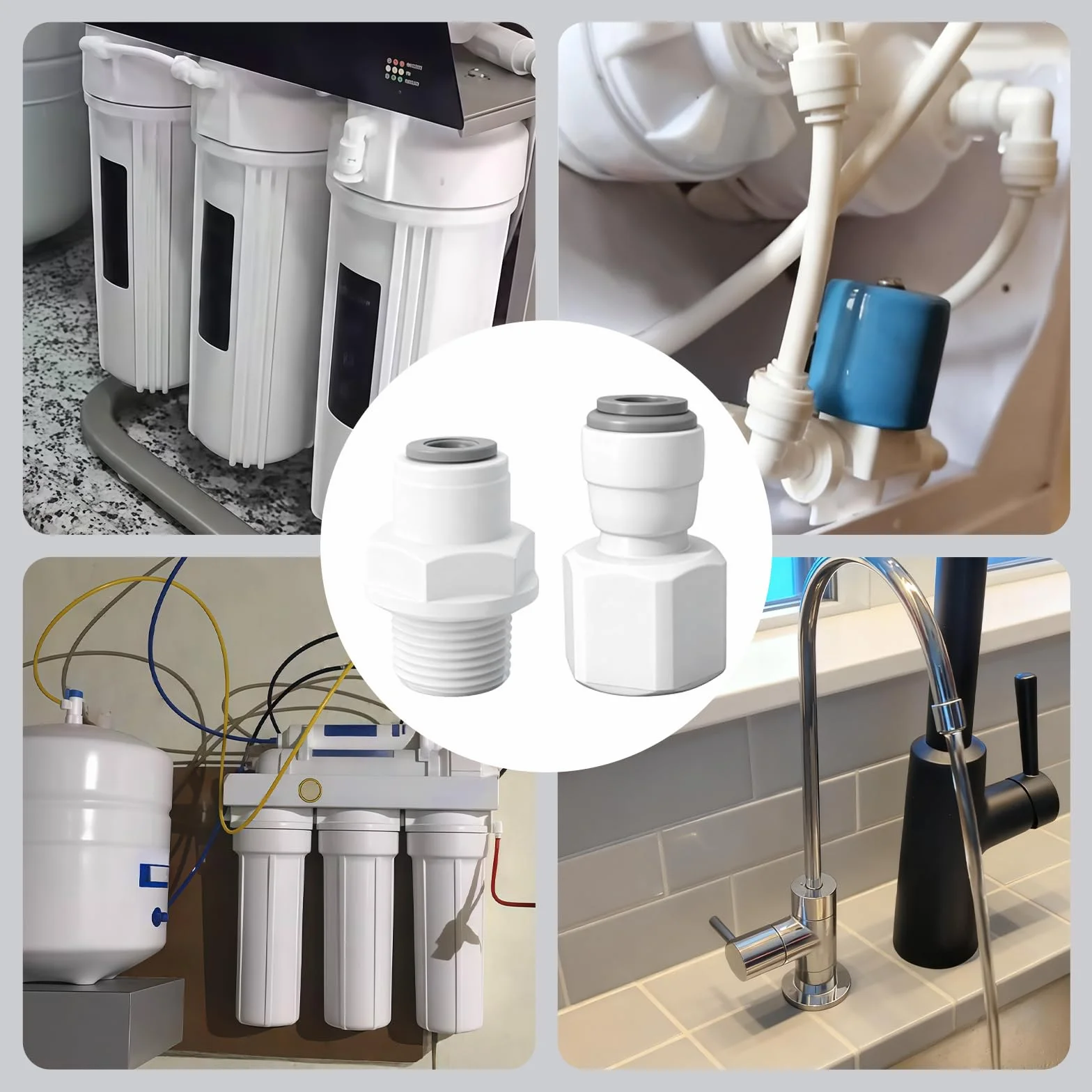 Szybkozłączka do filtra wody 3/8" na 1/4" adapter szybkiego łączenia RO