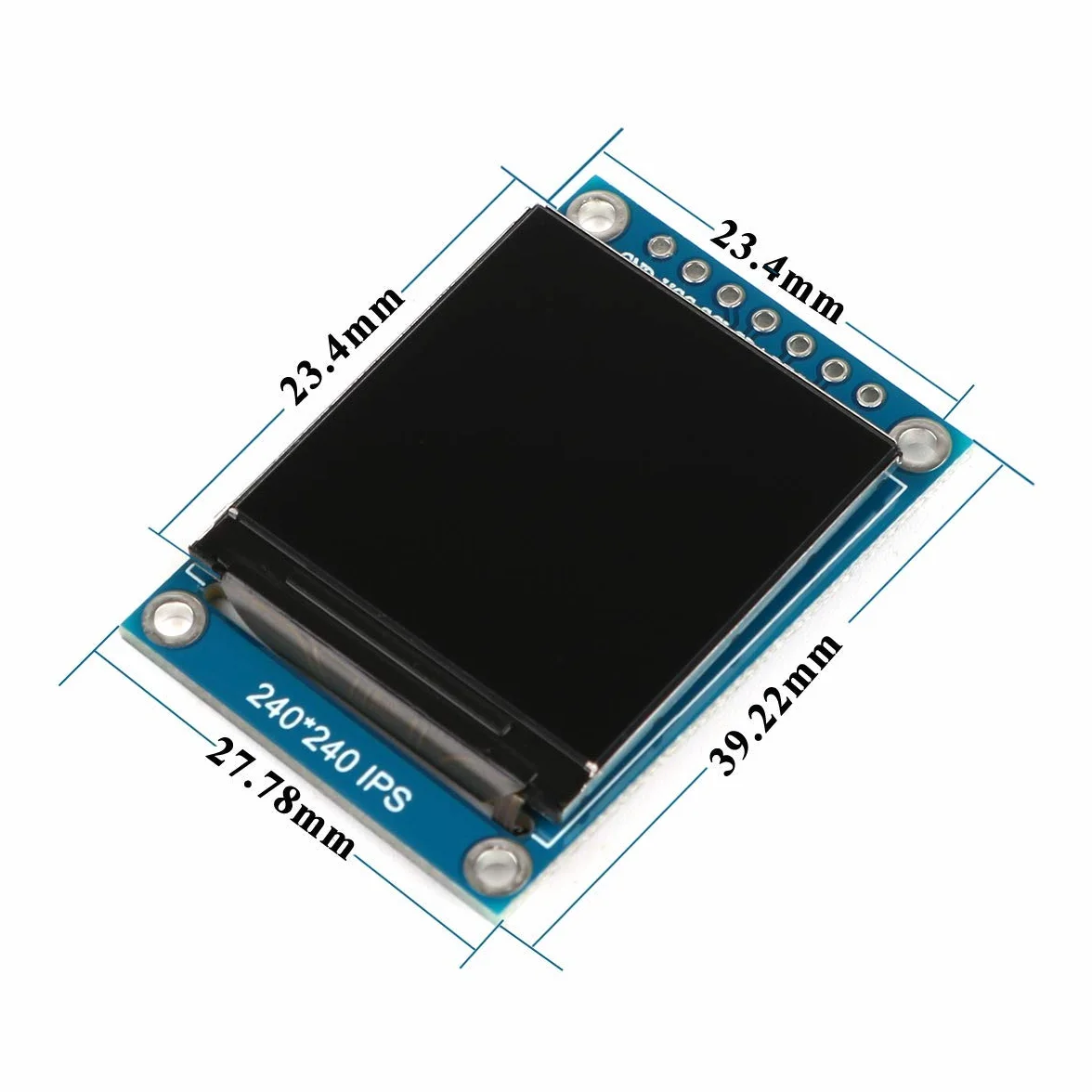 DollaTek Modu? wy?wietlacza TFT LCD 1,3 cala 240 x 240 IPS 65K pe?ny kolor 3,3 V z interfejsem SPI ST7789 sterownik IC dla 51 STM32