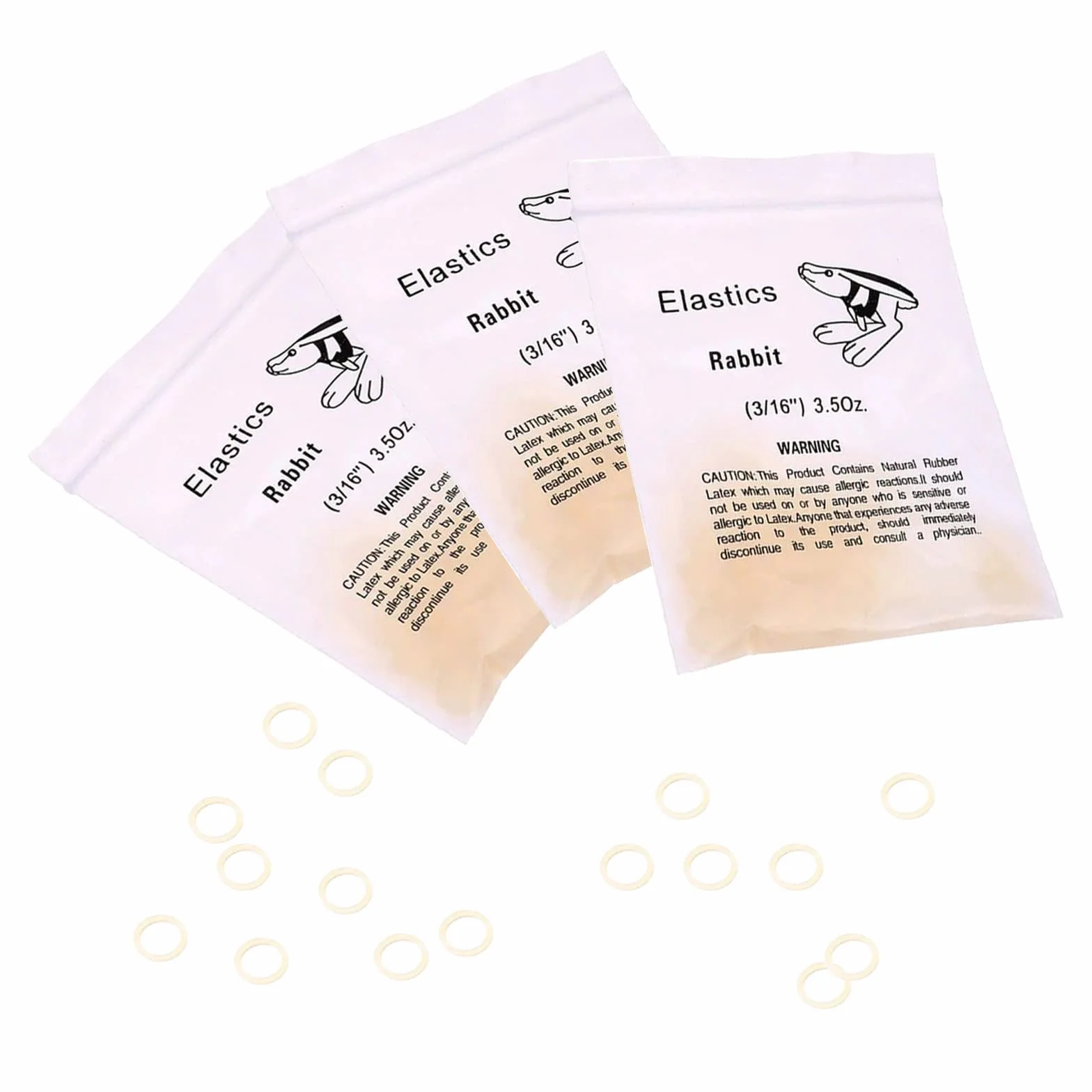 Ortodontyczne gumki gumowe 3/16 przezroczyste elastyczne taśmy 300 sztuk Orthodontics Rubber Band Tool