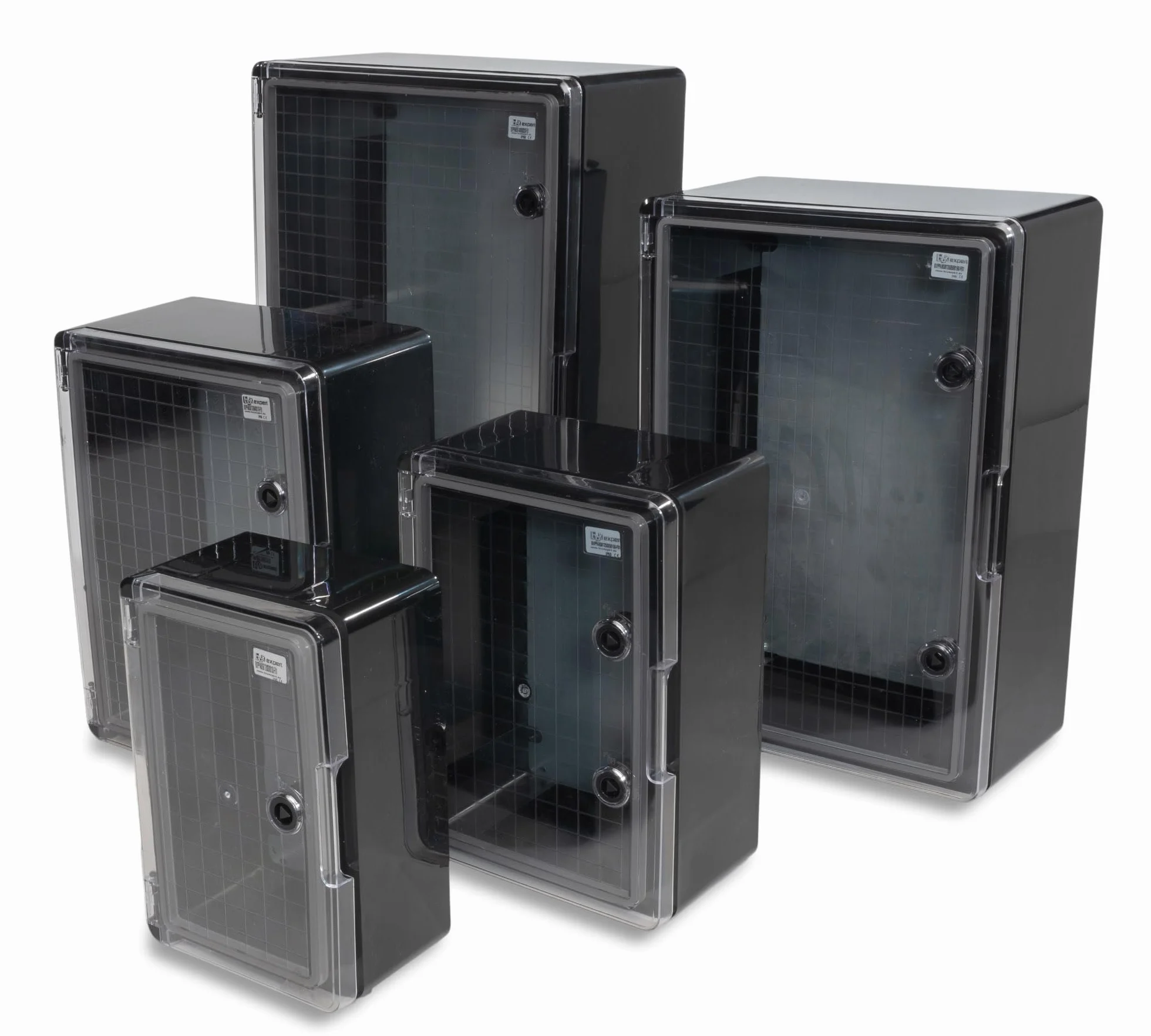 BOXEXPERT skrzynka rozdzielcza zewnętrzna IP65 ABS 500x400x180mm Fleet, wodoszczelna, szafa sterownicza/ścienna, obudowa przemysłowa pusta, czarna
