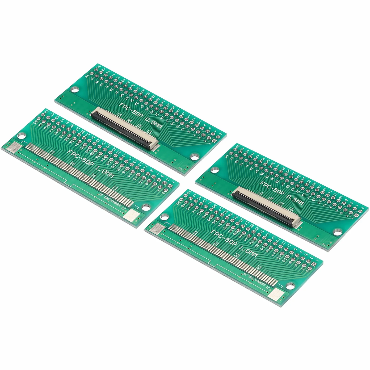 QUARKZMAN FPC FFC PCB płyta konwerterowa 50P 0,5 mm na 1,0 mm do DIP 2,54 mm zestaw 4 sztuk