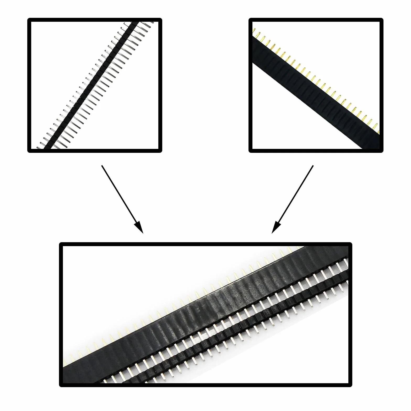 Breakaway Platine 40 Pin wtyk nagłówek męski i żeński listwa pinowa PCB 2,54 mm