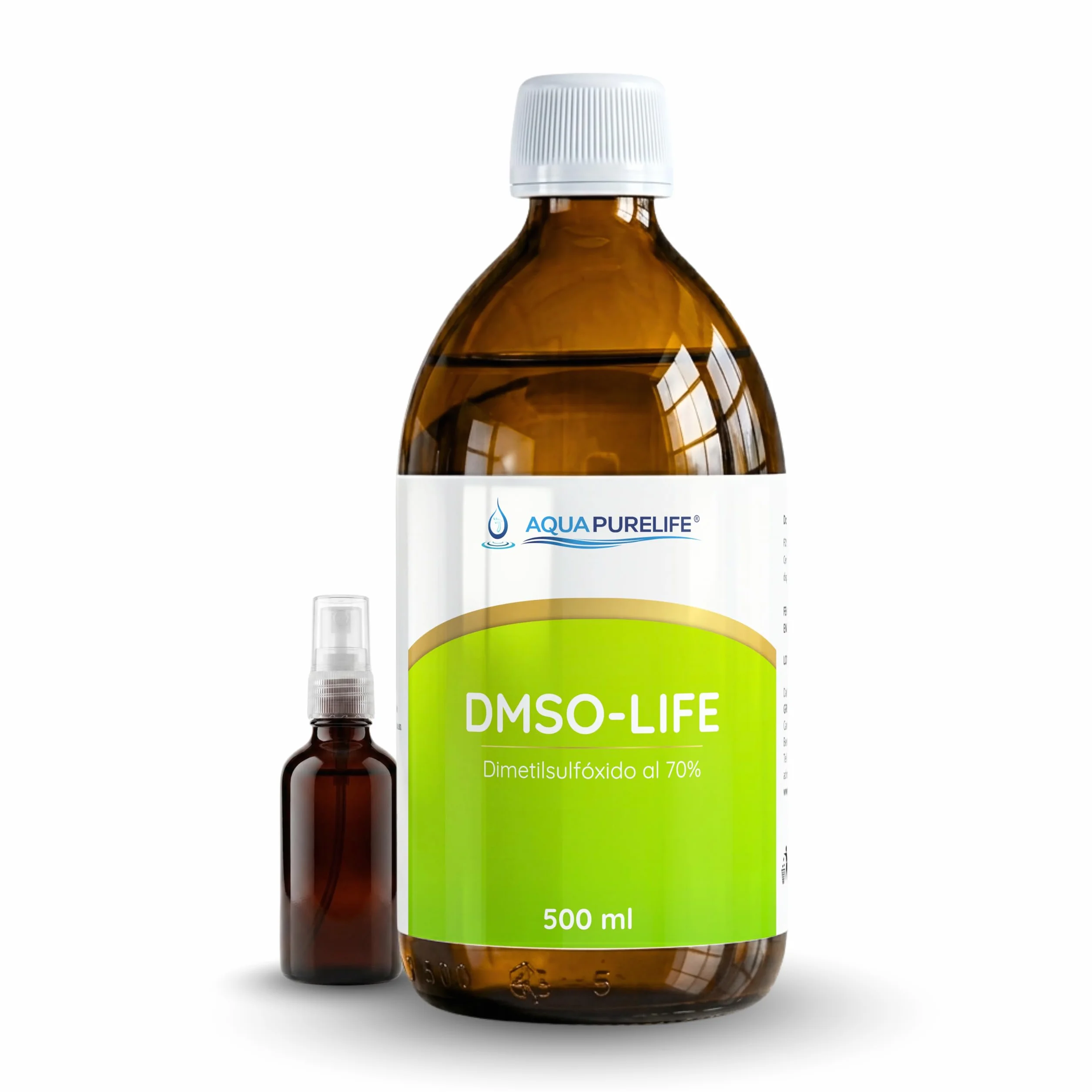 DMSO 70% z kroplami | Dimetylosulfotlenek 500 ml, czystość farmaceutyczna | bezbarwny rozpuszczalnik organiczny | Butelka ze szkła bursztynowego