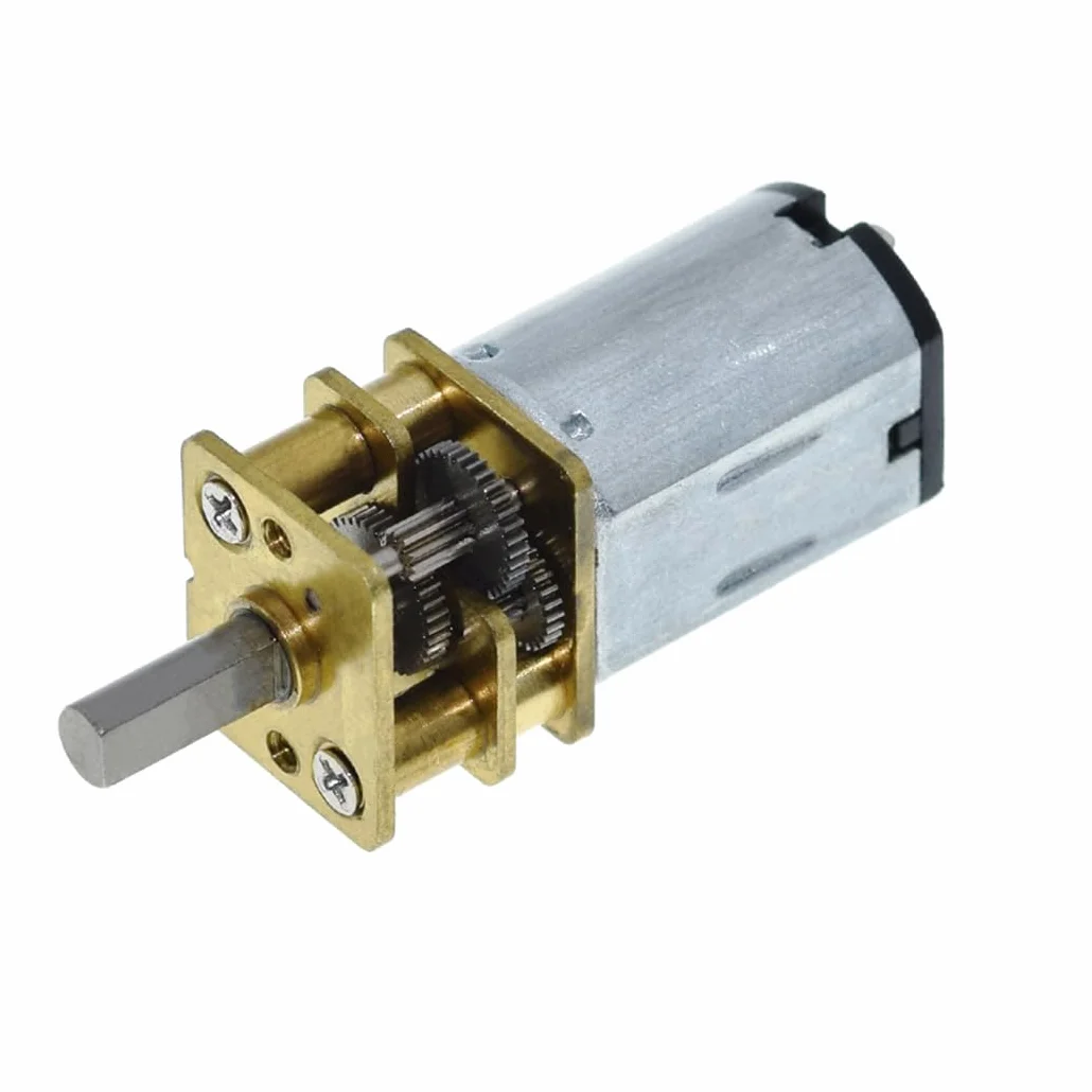 Hailege 2 szt. N20 (6 V 100 obr./min) silnik przekładniowy GA12-N20 DC 3V/6V12V N20 Mini silnik z przekładnią opóźniającą mini silnik z przekładnią wielobiegową do inteligentnego samochodu Robort