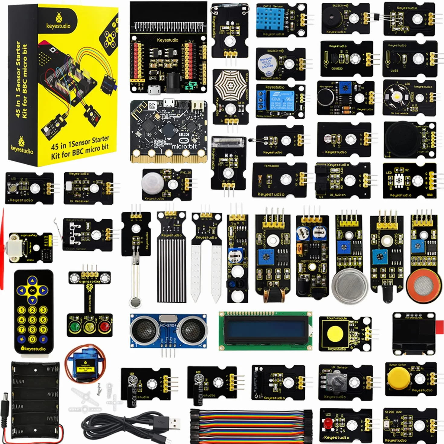 KEYESTUDIO 45 czujników zestaw startowy z mikrofonem do BBC Microbit V2.2