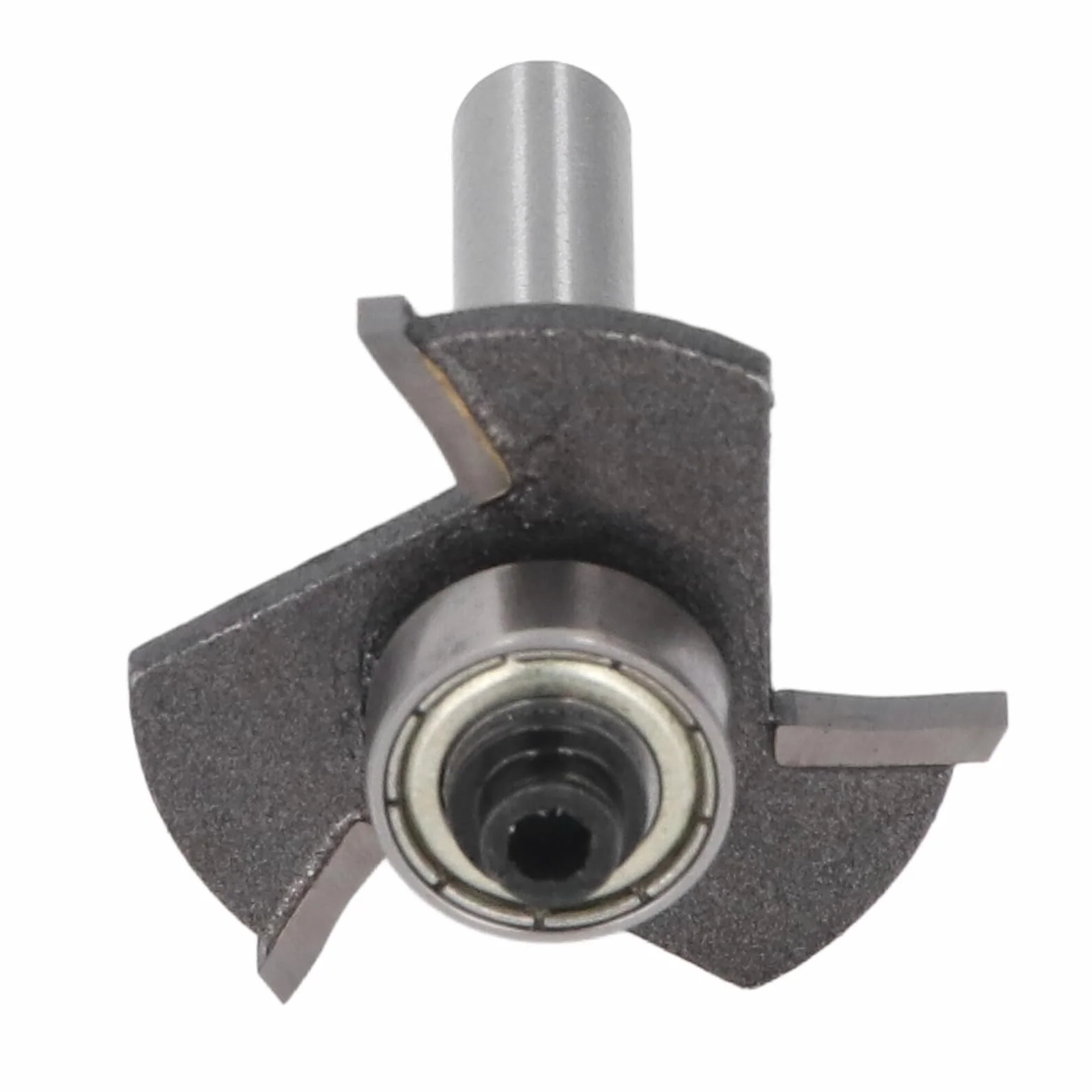 T Slot Router Bit,1/4in Shank 3/32in Cutting Height T Track Router Bit,3 Flute,with Bearing, for Plywood Slotting,Grooving,Rebating