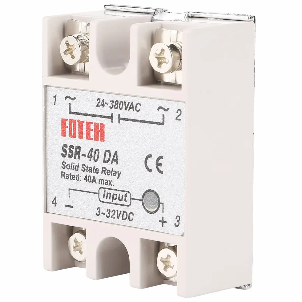 Akozon SSR-40DA 25A jednofazowy moduł przekaźnika statycznego DC-AC 5V 220V
