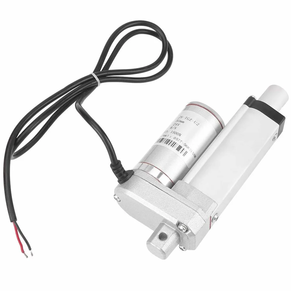 Siłownik liniowy DC 12V Silnik elektryczny podnośnika 140KG do automatycznych siłowników liniowych do samochodów, przemysłowego elektrycznego systemu podnoszenia, łóżek elektrycznych i przemysłu maszynowego (50 mm)