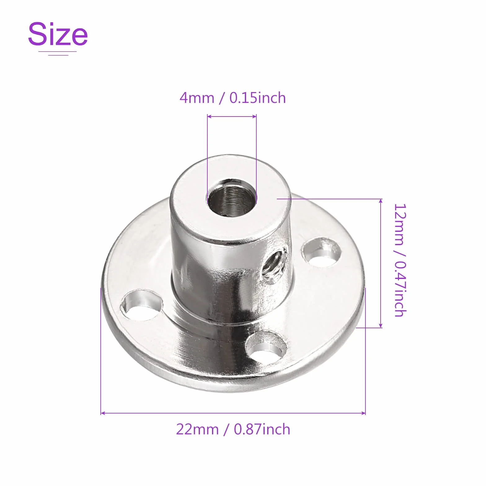 DMiotech Zestaw 4 szt. złącze kołnierzowe H12 x D10 4 mm średnicy wewnętrznej do silników RC