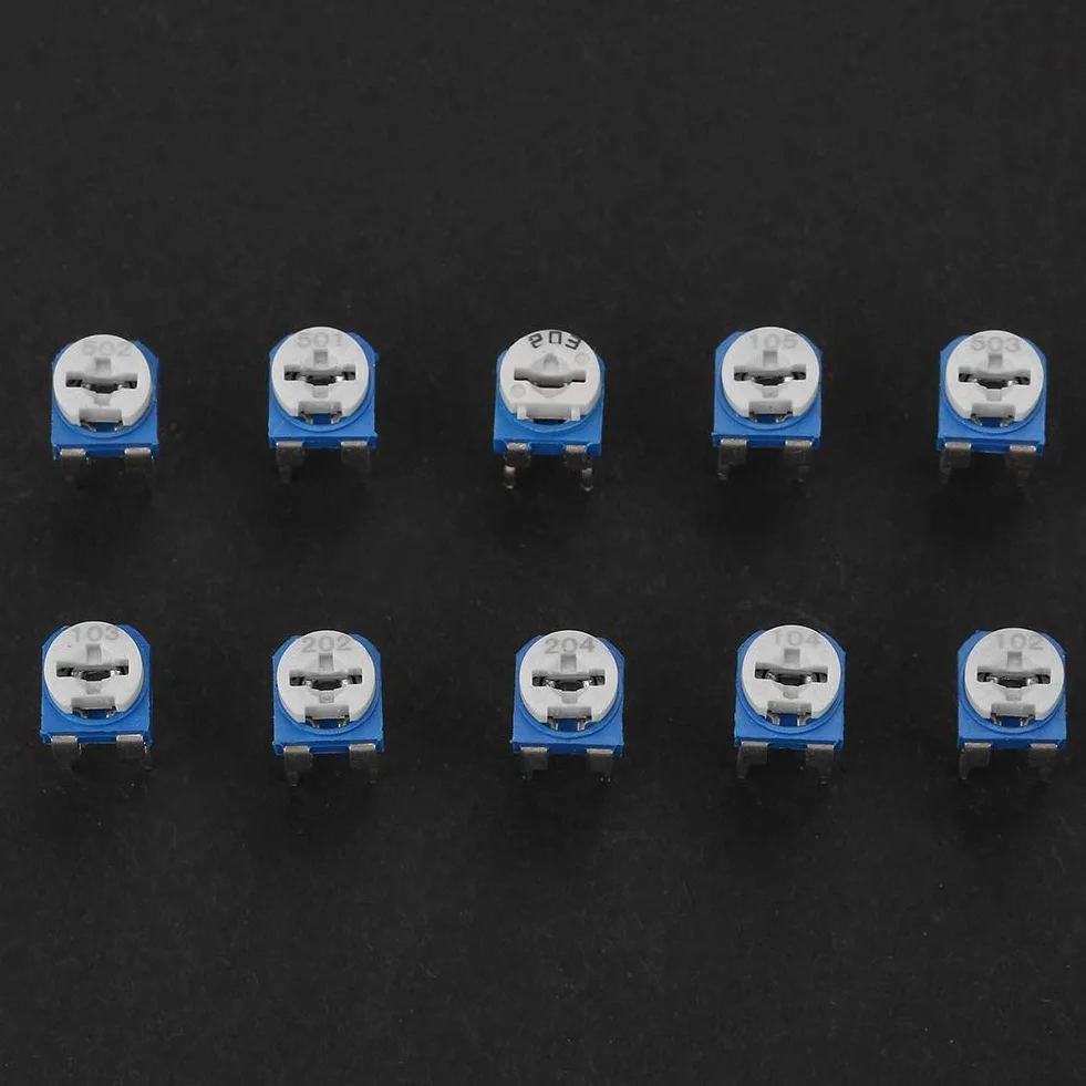 100 Stück variable Widerstände 500 Ohm bis 1M Ohm Trimmer Potentiometer Kit