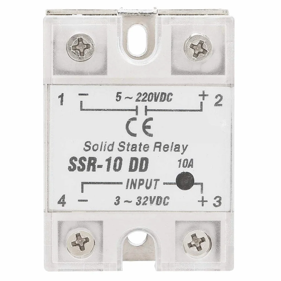 Przekaźnik półprzewodnikowy SSR-10 DD 10A 5-220V DC Moduł przekaźnika półprzewodnikowego Dwukierunkowy typ SCR do przemysłowych zautomatyzowanych paneli sterowania