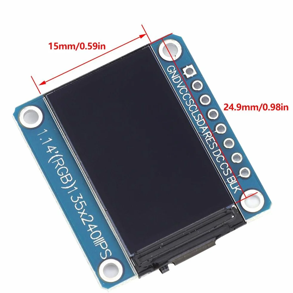 ST7789 1.14 Cal moduł ekranu TFT IPS LCD 135x240 3.3V 8Pin