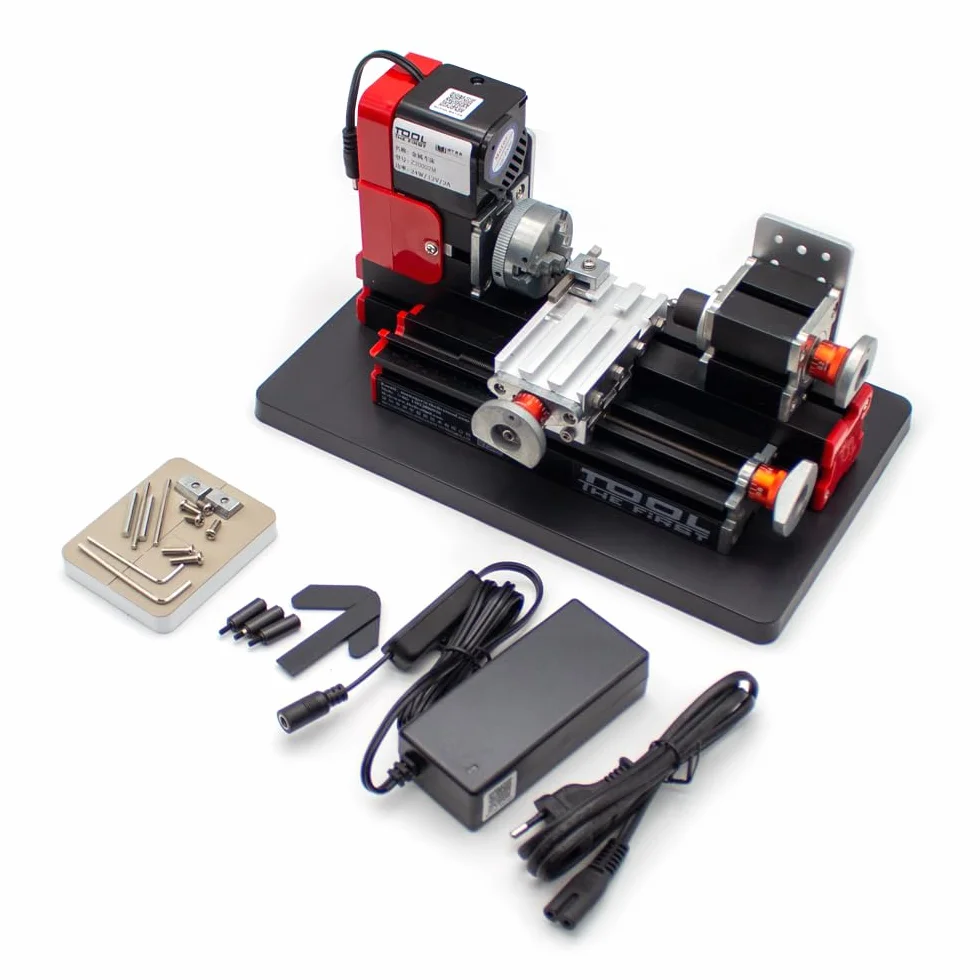 Diy Mini Tokarka Miniaturowa Metalowa Wielofunkcyjna Maszyna Tokarka 20000 Obr./Min do Nauczania W Szkole Laboratorium Diy