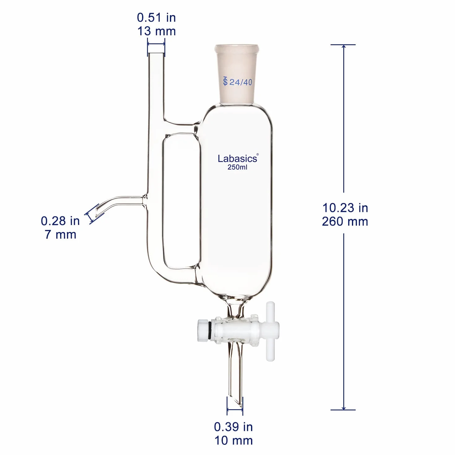 Labasics Oleju Wodnego Odbiornik Separator 24/40 Laboratoryjnym 250 ml