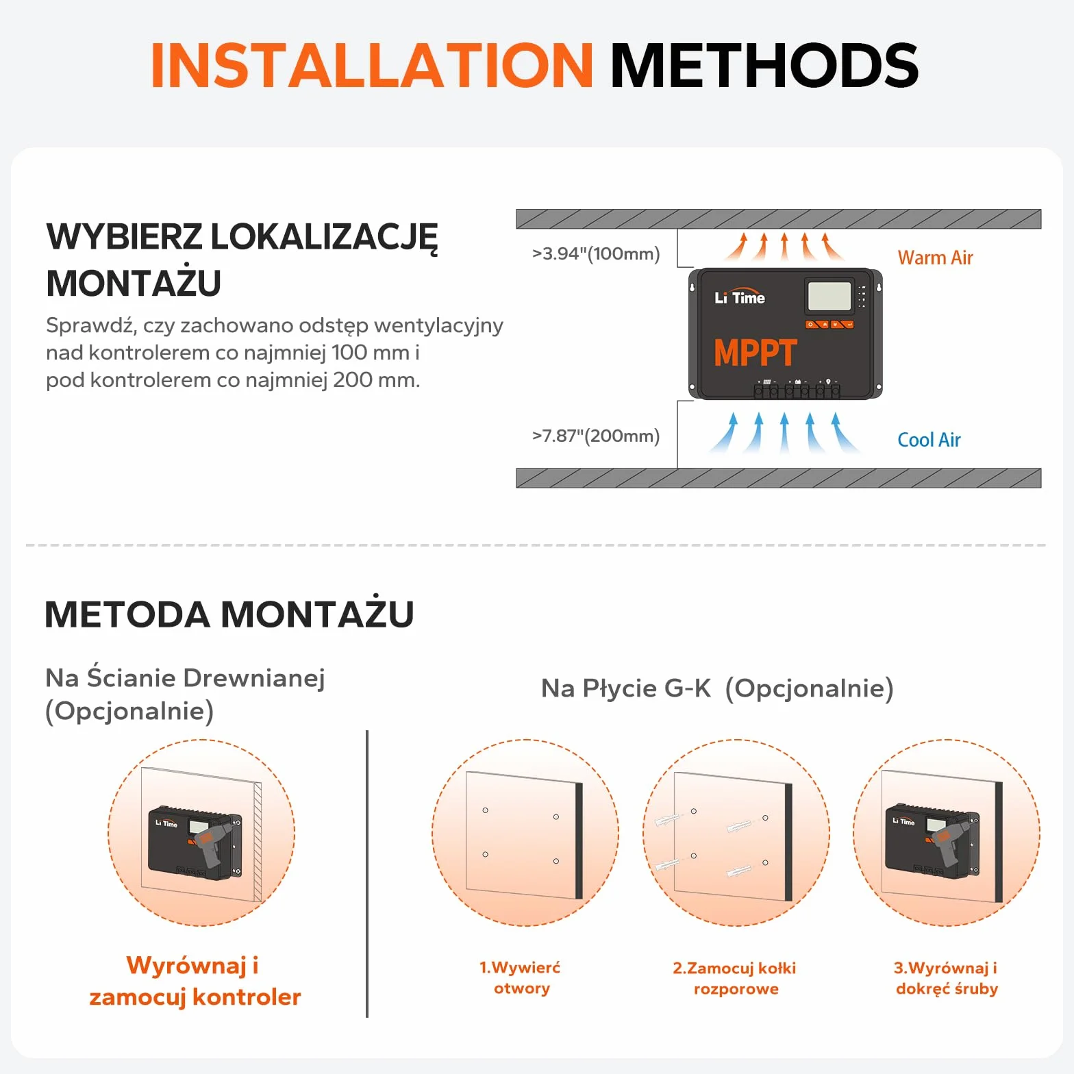 LiTime MPPT solarny regulator ładowania 60 A, 12 V/24 V/36 V/48 V, maks. 3200 W, adapter Bluetooth, regulowany wyświetlacz LCD, wyświetlacz LED do baterii litowej