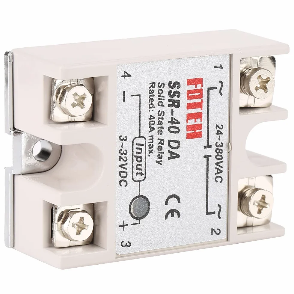 Akozon SSR-40DA 25A jednofazowy moduł przekaźnika statycznego DC-AC 5V 220V
