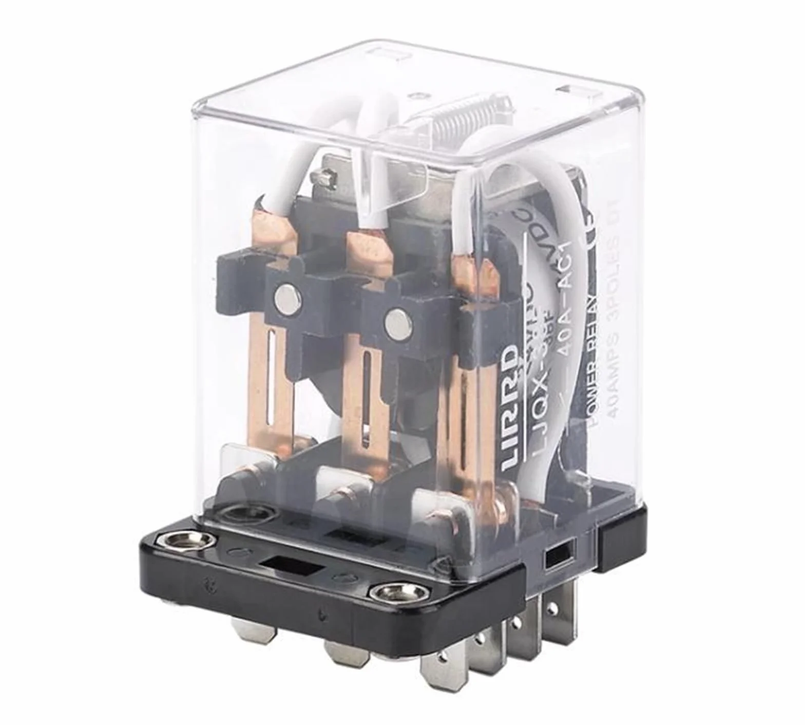 Przekaźnik pośredni JQX-38F 3Z LJQX-38FC 3Z 40A wtykowy przekaźnik zasilający Przekaźnik elektromagnetyczny 11-biegunowy DC12V DC24V AC110V AC220V (Kolor: JQX-38F, rozmiar: AC220V)