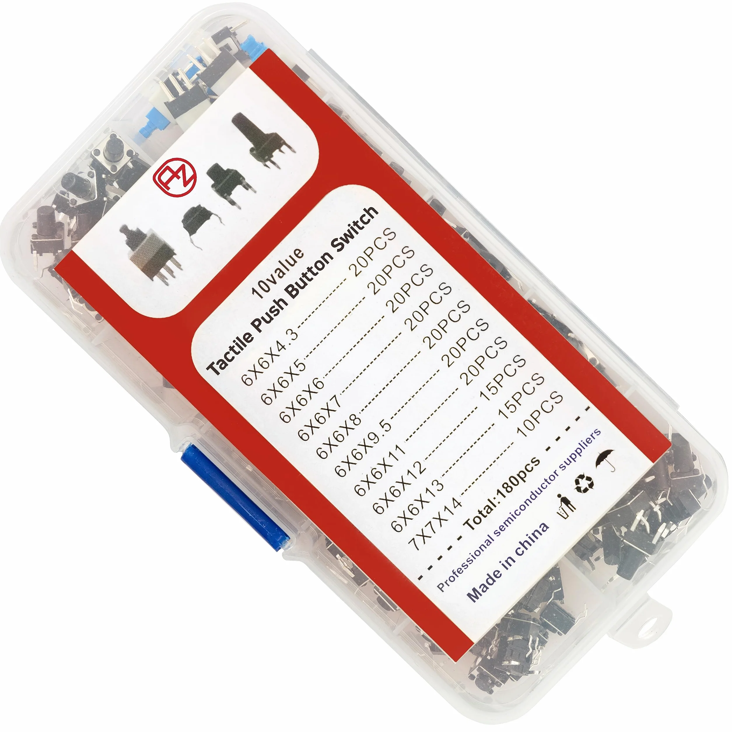 AZDelivery Zestaw 180 sztuk Mikroprzełączników