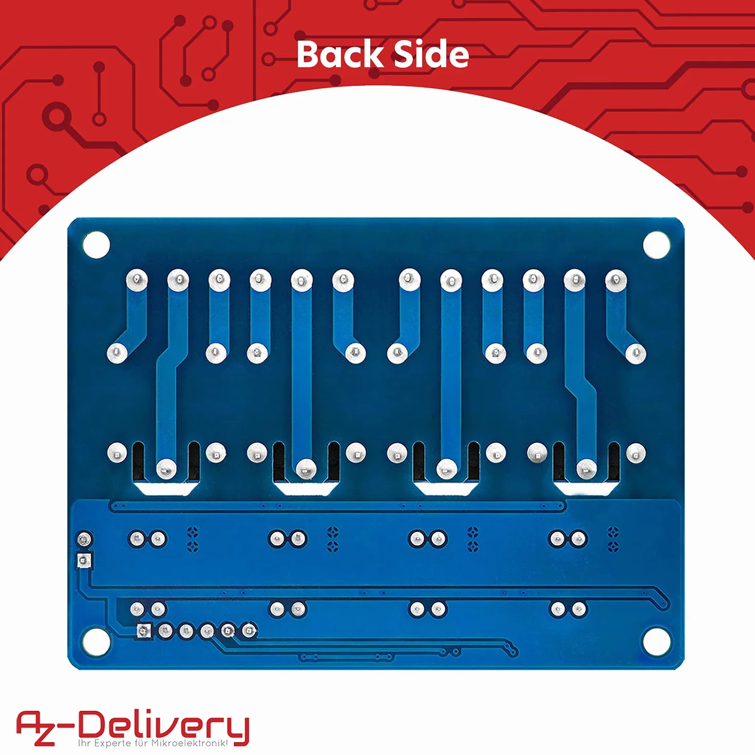 AZDelivery 4-Relay Moduł 5V z Optocoupler Low-Level Trigger kompatybilny z Arduino i Raspberry Pi w tym e-Book!