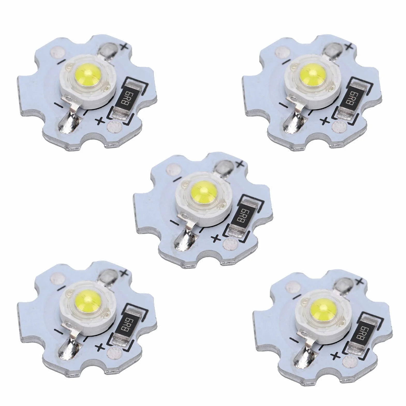 Chipy LED 5V 1W 200LM 25 Sztuk Białe do Majsterkowania dla Wysokomocowych Lamp Oświetleniowych Latarni i Światła Modelującego
