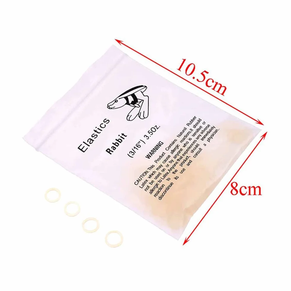 Ortodontyczne gumki gumowe 3/16 przezroczyste elastyczne taśmy 300 sztuk Orthodontics Rubber Band Tool