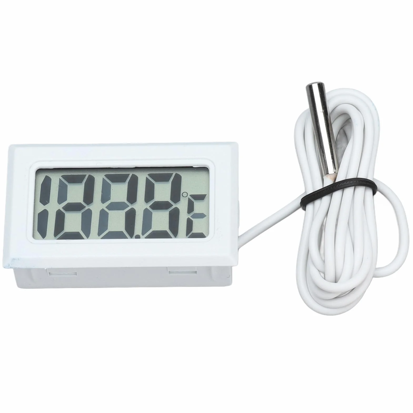 2 szt. Elektroniczny Miernik Temperatury 2s odśwież Cyfrowy Termometr LCD Termometr do Lodówki Monitor Termostat z sondą (biały*2)