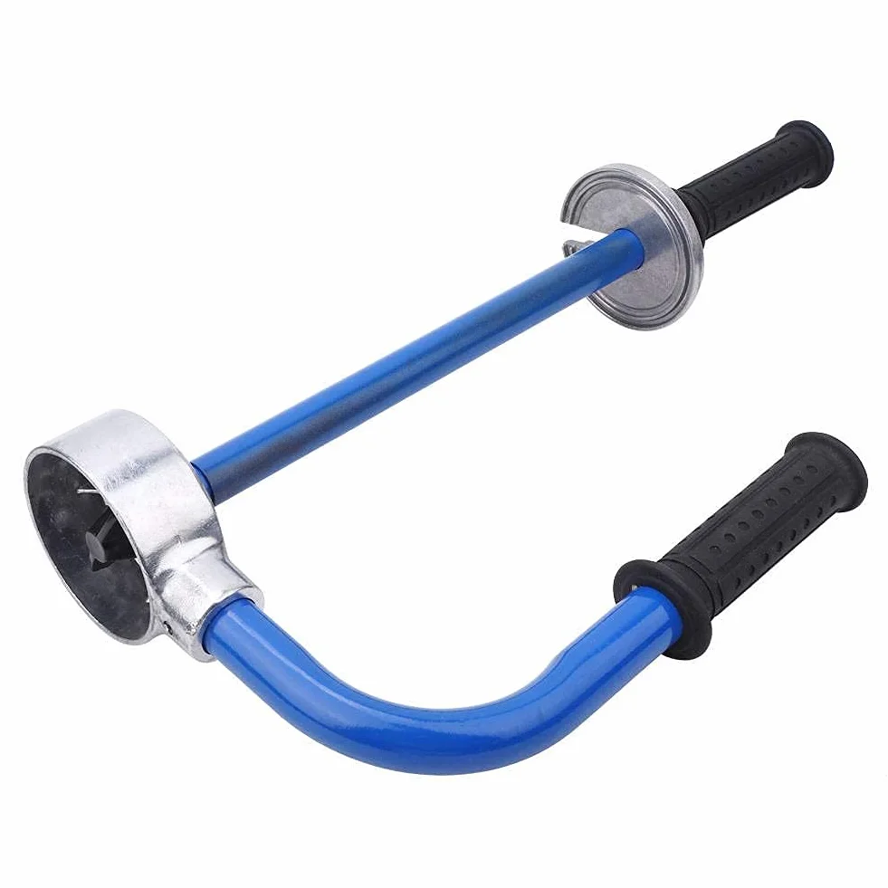 Dozownik folii stretch regulowany 30-50 cm ze stali węglowej niebieski