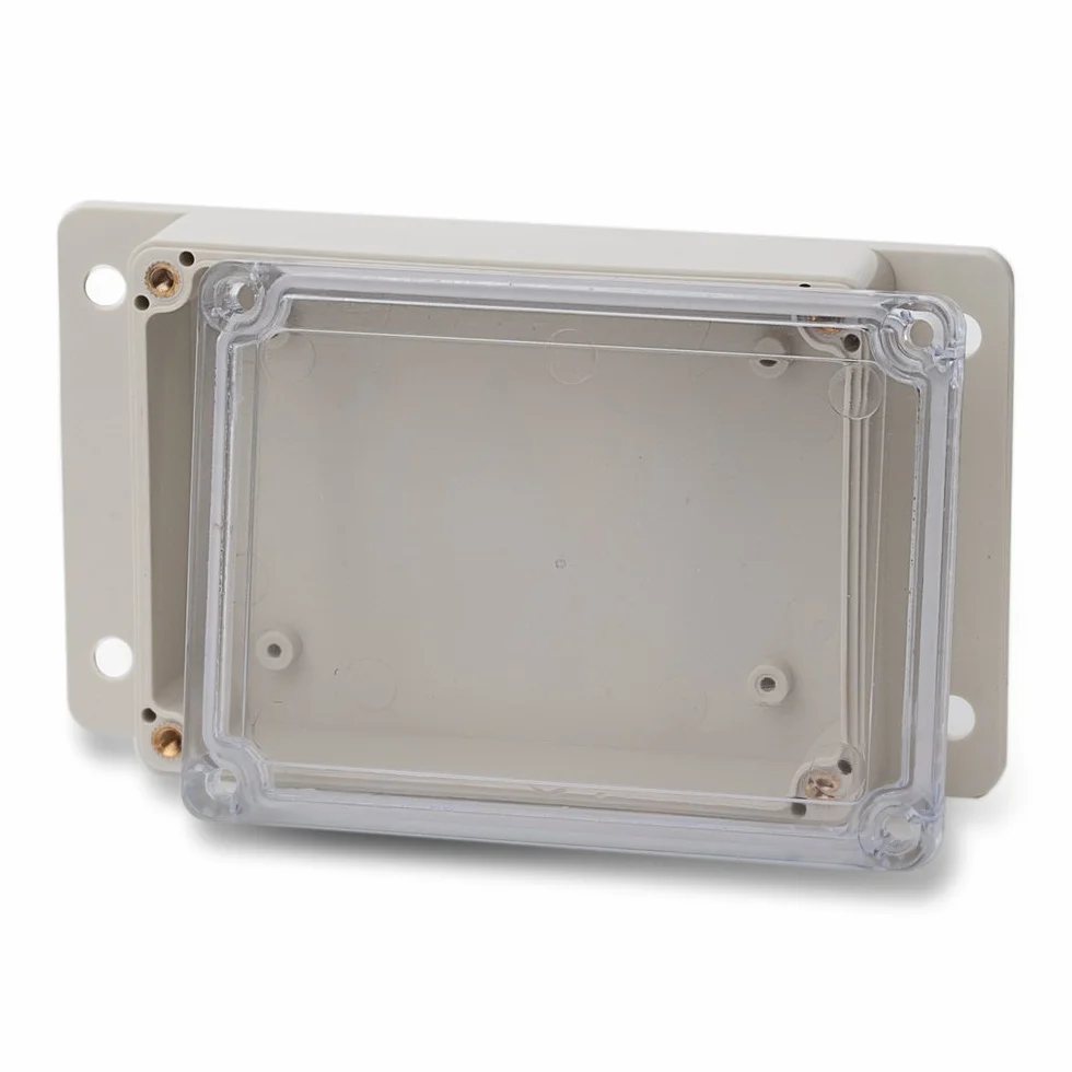 EDI-TRONIC Obudowa obudowa obudowa przemysłowa pusta z tworzywa sztucznego ABS z paskami mocującymi i przezroczystą pokrywą 115 x 85 x 35 mm 83-110803T IP66