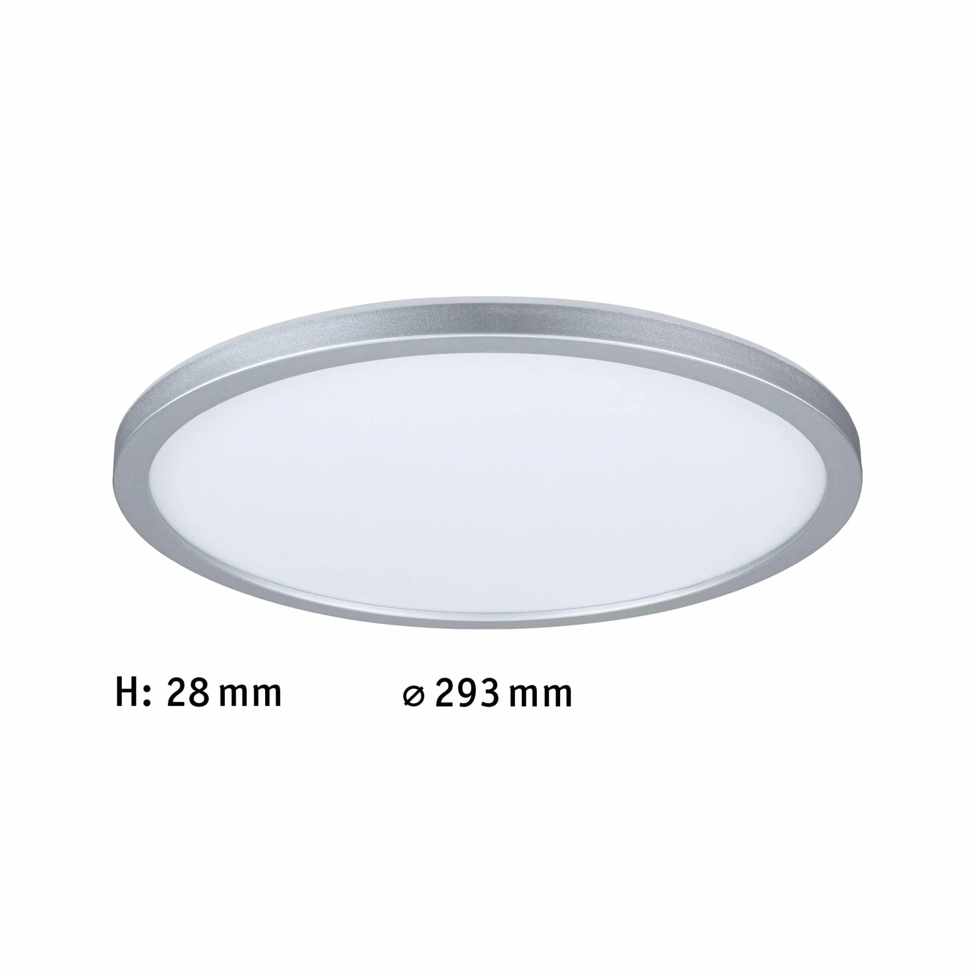 Paulmann 70991 Panel LED Atria Shine 293mm okrągły z 1x16 W ciepły biały chrom matowy panel świetlny plastikowy panel sufitowy 3000 K