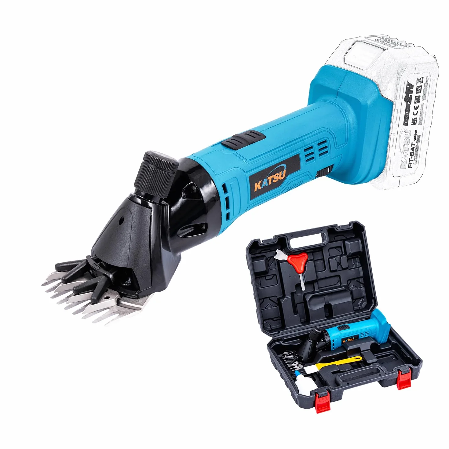 KATSU FIT-BAT 21 V akumulatorowa maszynka do strzyżenia owiec z 6 prędkościami
