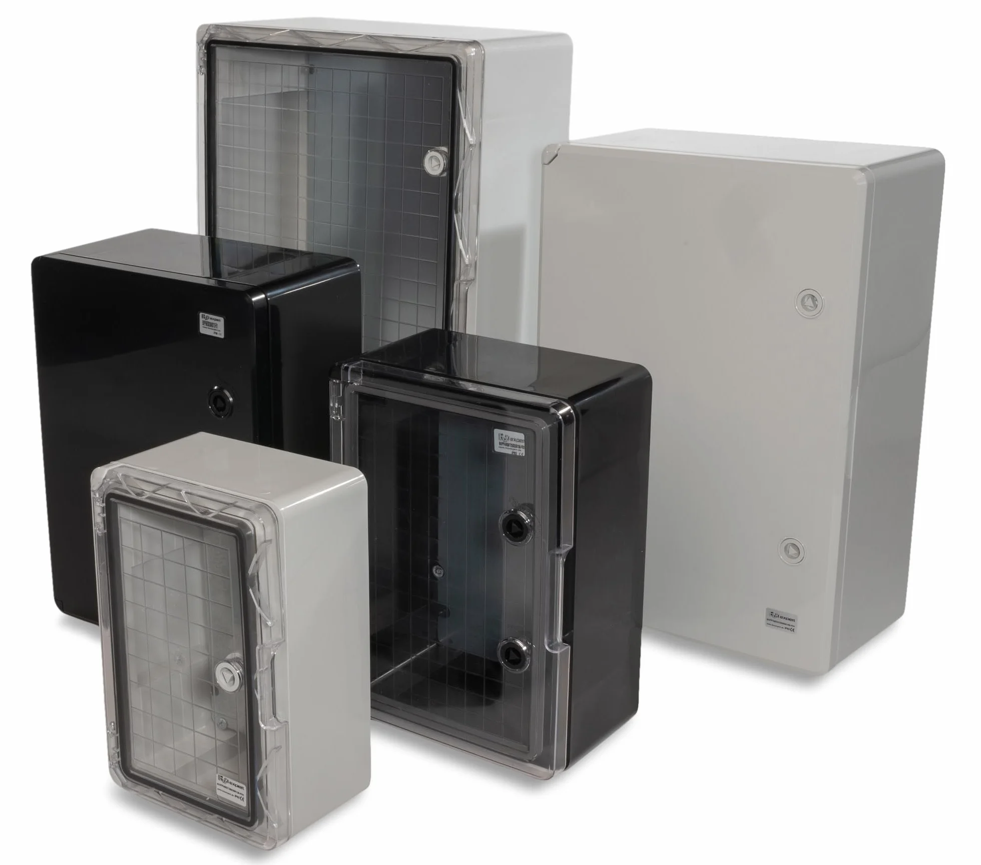 BOXEXPERT skrzynka rozdzielcza zewnętrzna IP65 ABS 500x400x180mm Fleet, wodoszczelna, szafa sterownicza/ścienna, obudowa przemysłowa pusta, czarna