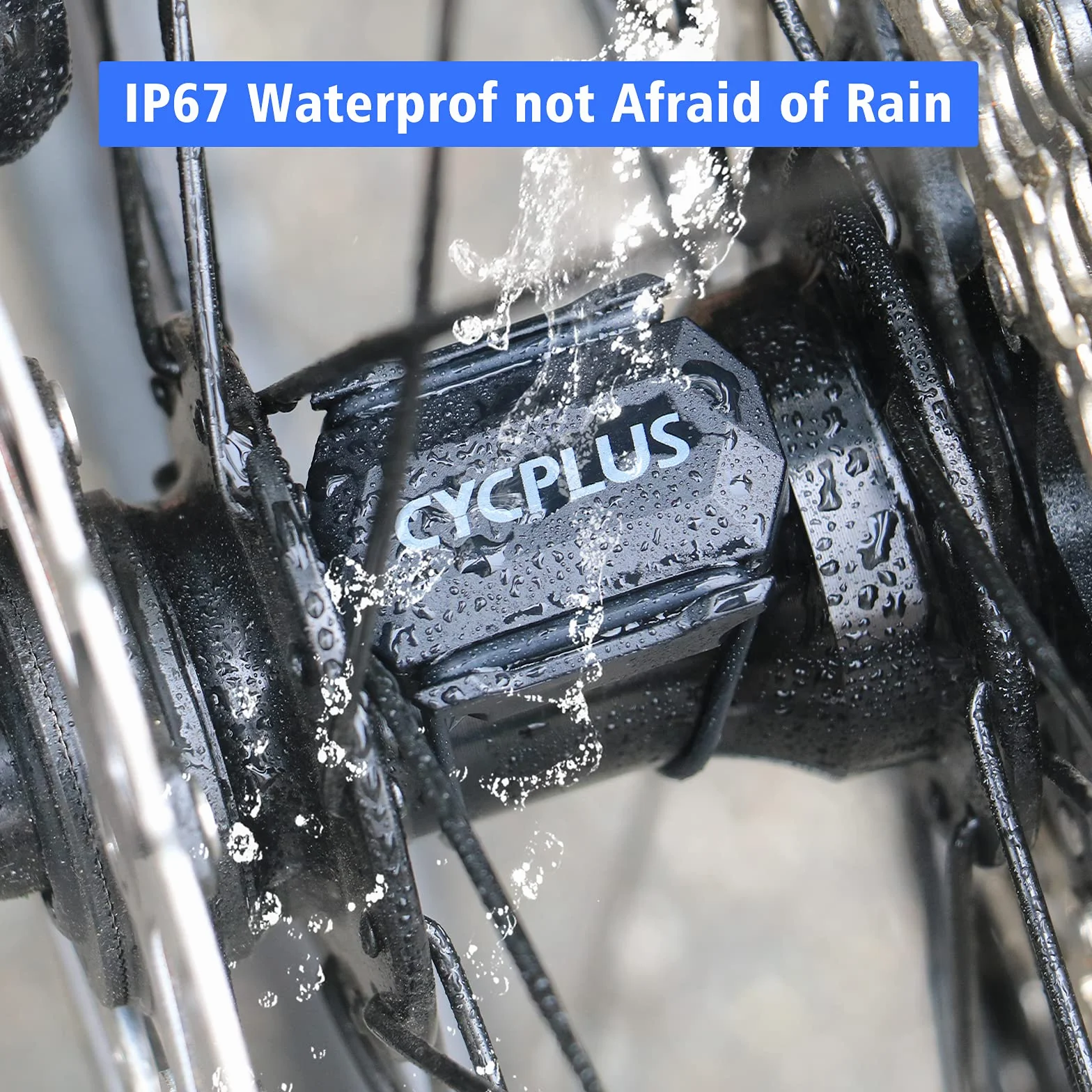 CYCPLUS Czujnik częstotliwości pedałowania roweru lub czujnik prędkości, podwójny moduł Bluetooth i ANT +