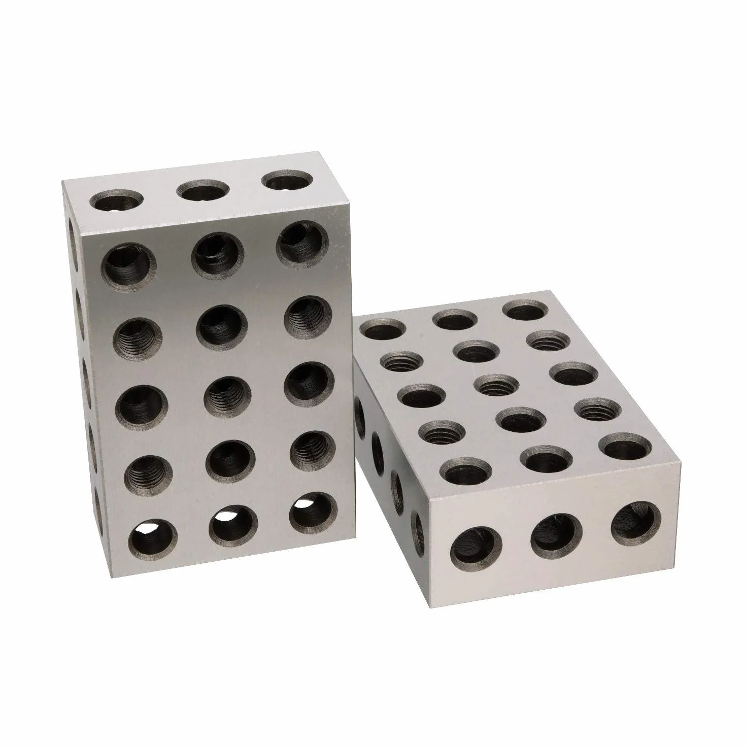 Klocki precyzyjne hartowanej stali 0,0002'' 23 otwory 3x5x7,5 cm narzędzie tokarskie