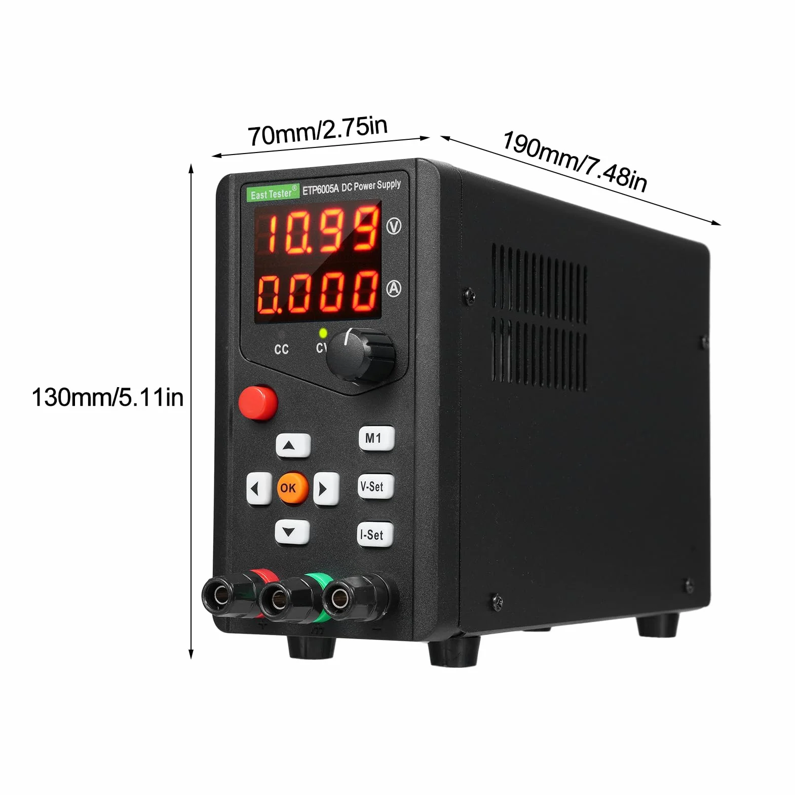 HUIOP ETP6005A Regulowany zasilacz DC 300 W 60 V 5 A Jednokanałowa regulacja enkodera Konserwacja pamięci zdalne sterowanie Zasilacz laboratoryjny