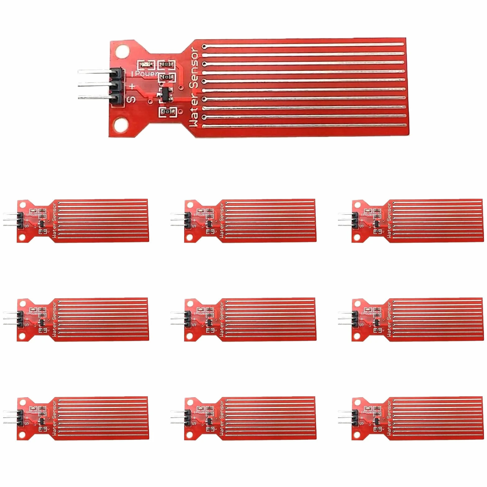 10 szt. DC 3 V-5 V 20 mA czujnik poziomu wody, poziom cieczy, głębokość wykrywanie wysokości, czujnik do Arduino