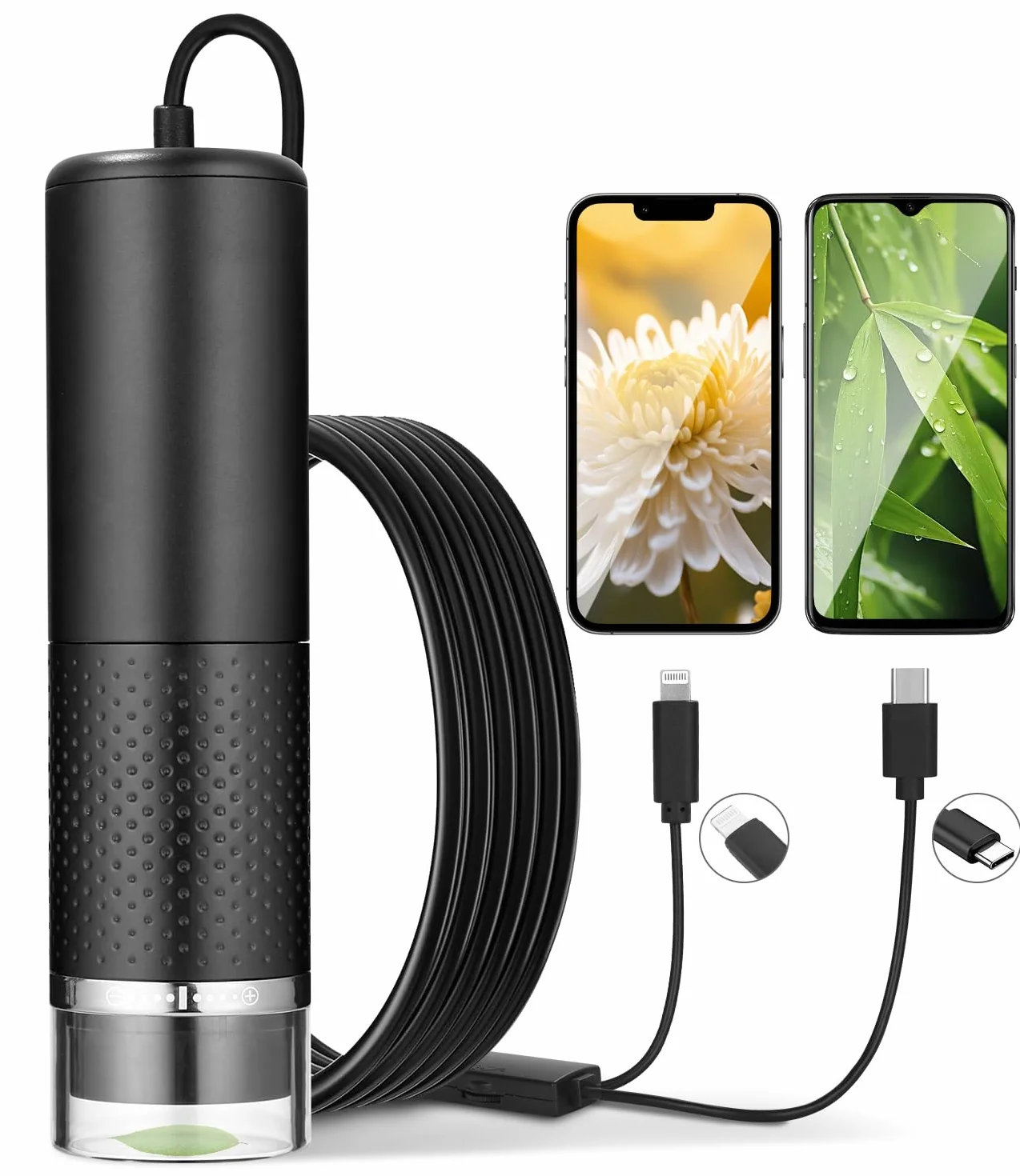 Mikroskop USB 1080p HD 10-200x Cyfrowy Przenośny z Regulacją LED dla Dorosłych i Dzieci