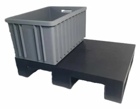 PALETA PLASTIKOWA 80x60 | PEŁNA ANTYPOŚLIZG (Pełna, PE z recyklingu.)