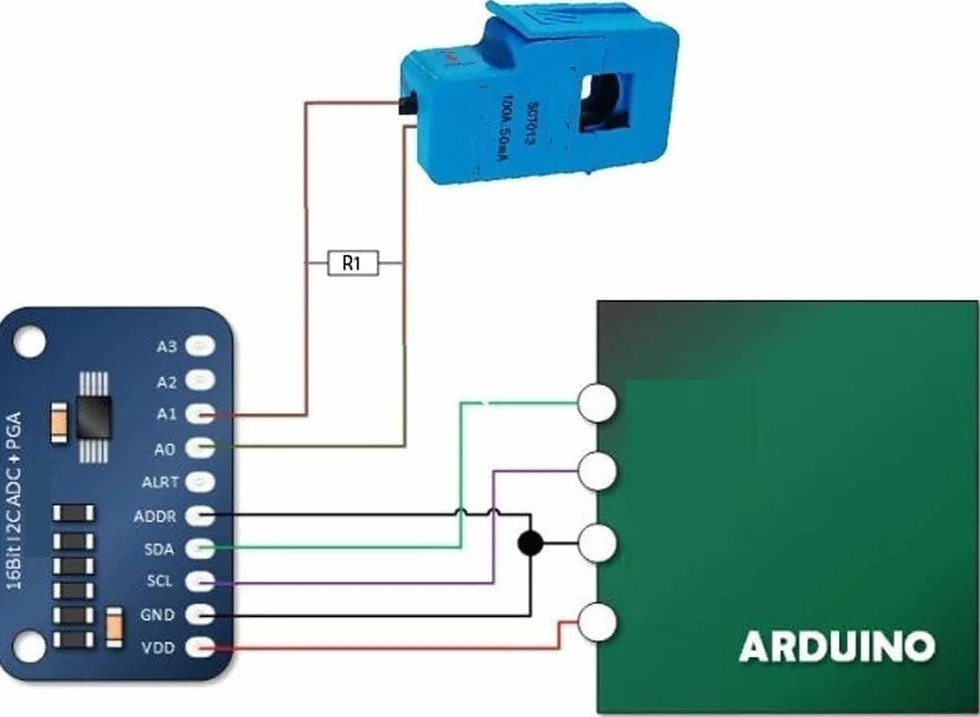 SCT-013-000 Transformator z podzielonym rdzeniem czujnik prądu zmiennego 100A