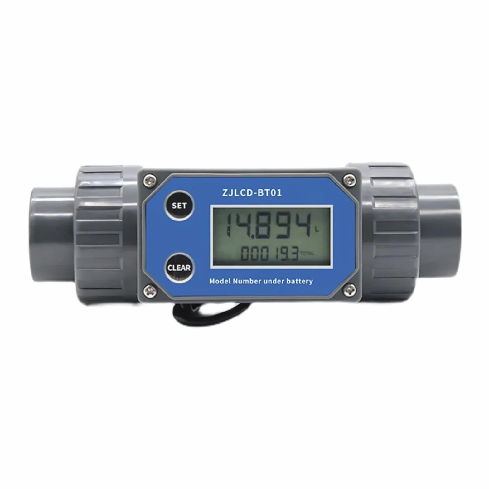 Elektroniczny przepływomierz turbinowy DN25-80 z wyświetlaczem LCD, przepływomierz cieczy z rur PVC do nawadniania gospodarstw rolnych/ogrodów Wysoka czułość, niskie opóźnienie(Without cable,DN40)