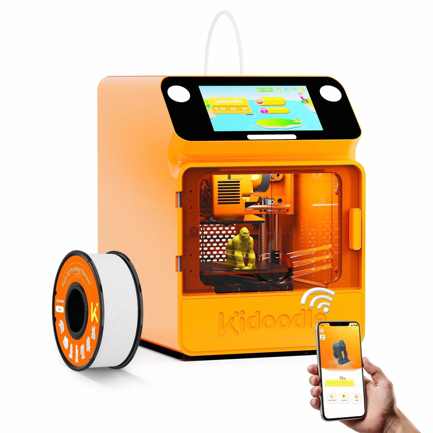 Mini drukarka 3D Kidoodle dla dzieci 600 mm/s ekran dotykowy 5"