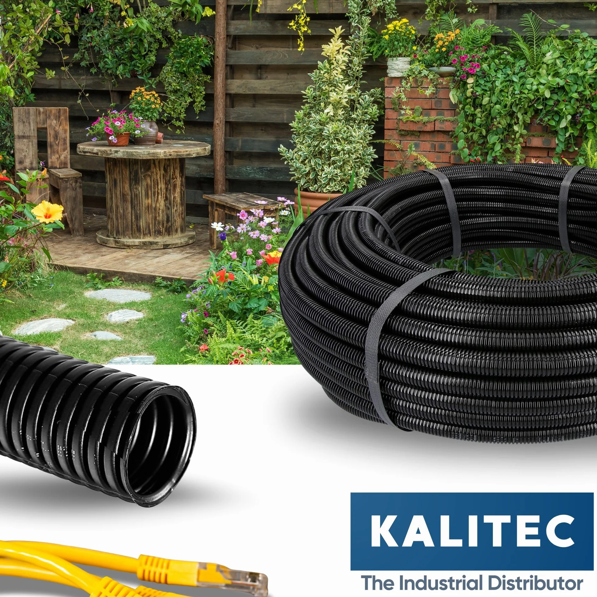 Kalitec rura falista z rowkiem NW 12 10 m ochrona kabla AD 15,6 mm ID 12,0 mm