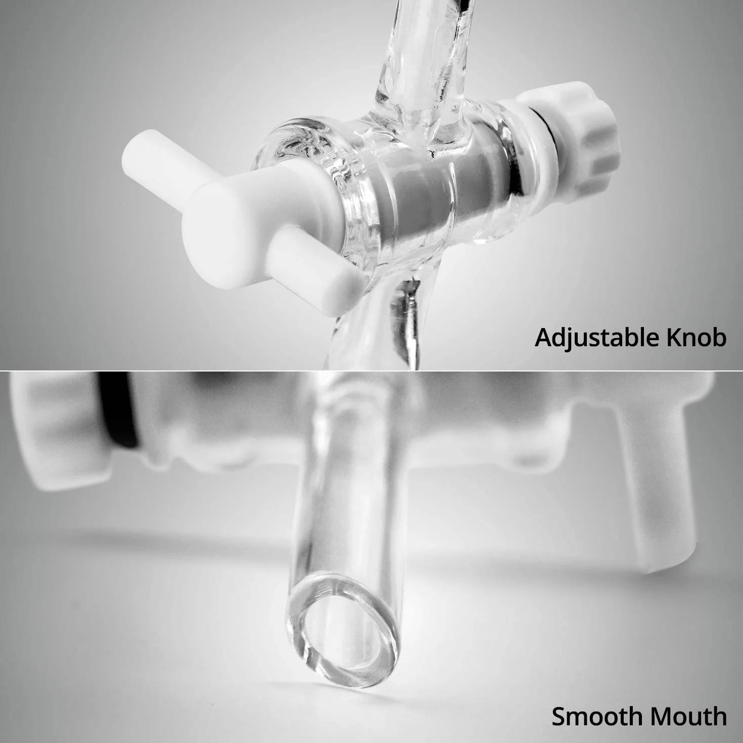 QWORK® rozdzielacz szkło, szkło borokrzemianowe 1000ml, rozdzielacz lejek laboratoryjny ze szklanym kranem 24/29 i kranikiem z PTFE