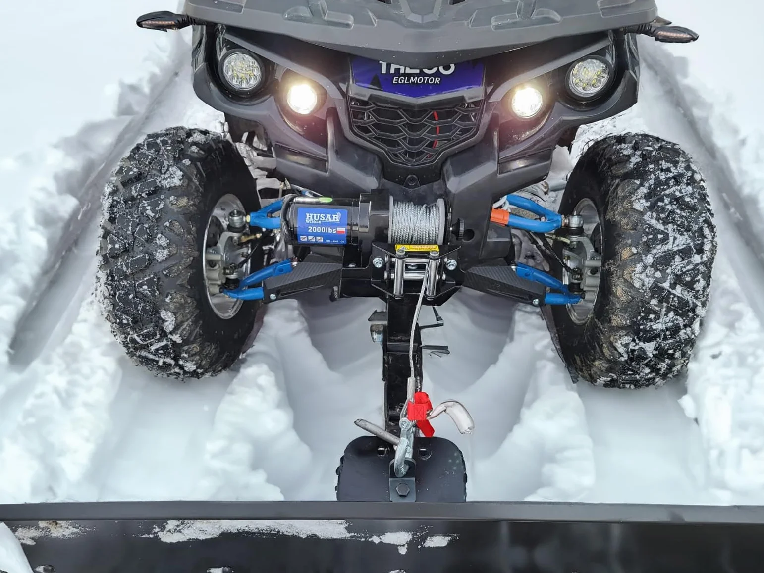 Wyciągarka Elektryczna 12V 2000 lbs 907 kg Lina Stalowa 15m Hamulec Automatyczny do ATV UTV Quadów