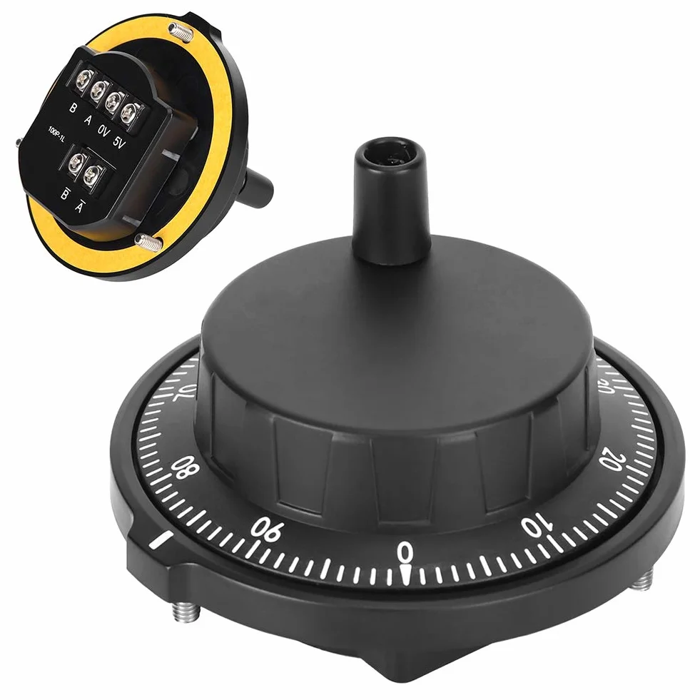 Pokrętło ręczne CNC 80 mm 100PPR enkoder impulsów z tworzywa sztucznego