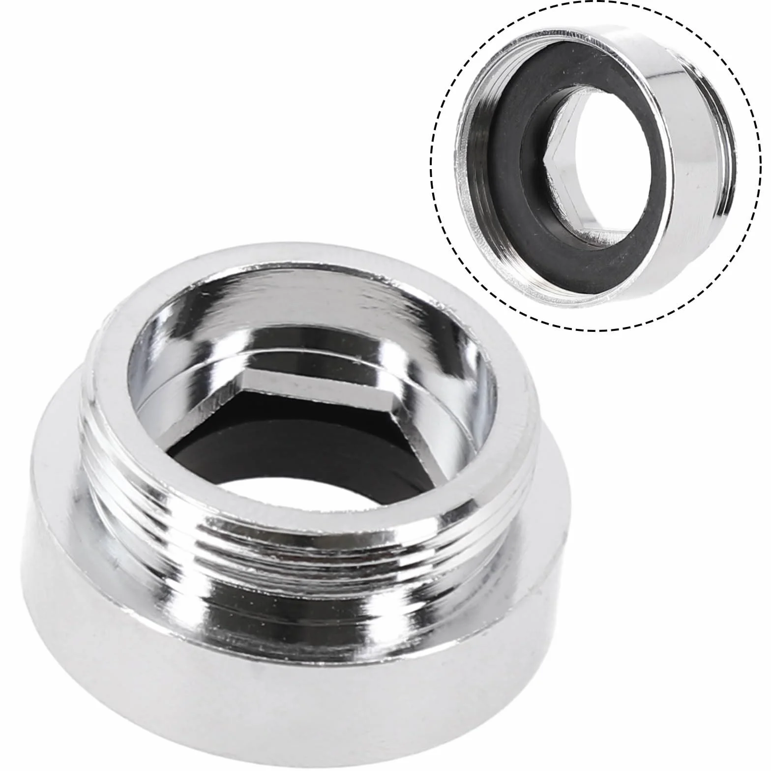 Odporne na zarysowania złącze napowietrzacza, mosiężny kran, adapter oszczędzający wodę do kranu kuchennego (gwint wewnętrzny 24 mm-22 mm)