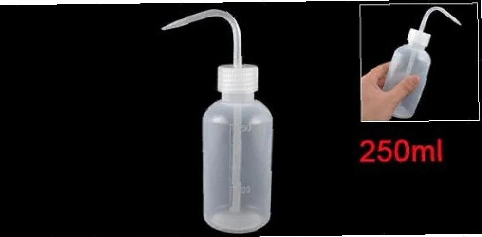 1 szt. 250 ml plastikowy dozownik do wyciskania laboratorium bezpieczna butelka do mycia czysta tatuaż butelka do czyszczenia kuchnia pojemnik na przyprawy