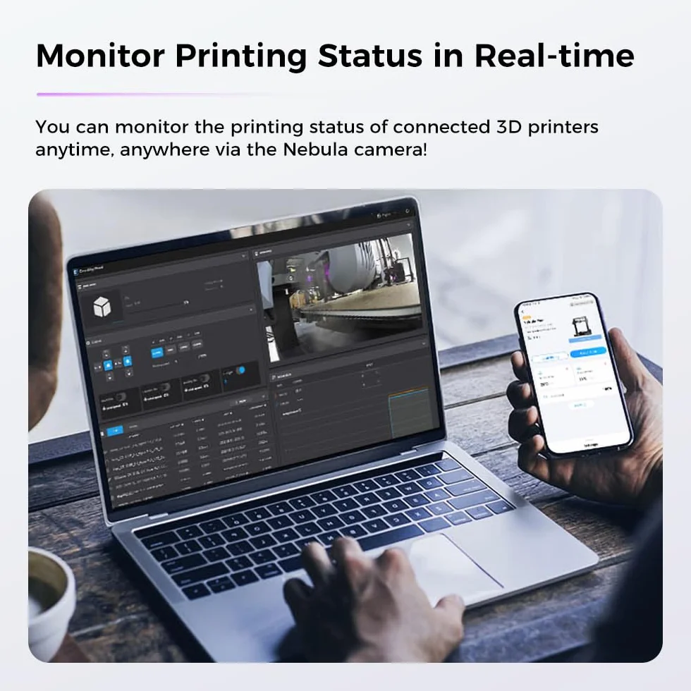Creality Nebula Kamera 24h Monitoring Automatyczne Tworzenie Filmów Poklatkowych Kompatybilny z Sonic Pad Nebula Pad Ender 3 V3 KE CR 10